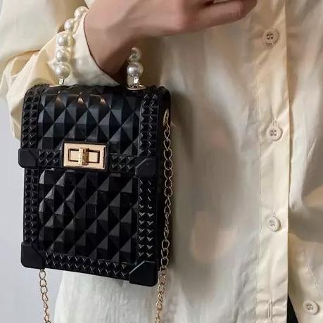 ♀ *ALIBABA1688* TAS HP / TAS DOMPET HP / TAS SELEMPANG WANITA / TAS JELLY GLOSSY STUD SELEMPANG WANI