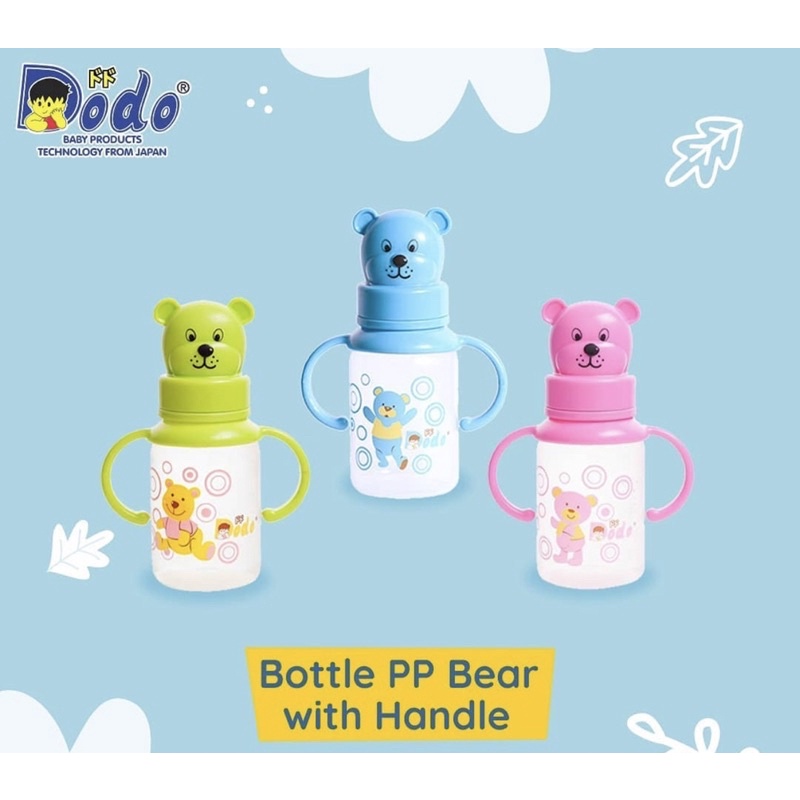 Dodo Botol Bear With Handle 125ml - Botol Susu Murah