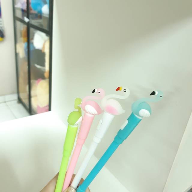 

BOLPEN TINTA LED FLAMINGO tint pen ballpoint nyala lampu