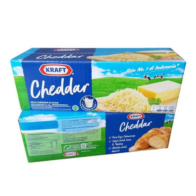 

KRAFT KEJU CHEDDAR KEMASAN DUS 2KG