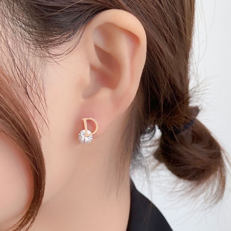 Anting Titanium D Diamond Korea Fashion Style Trending