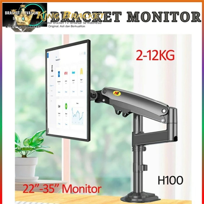 Stand monitor meja Bracket monitor meja 14-32&quot; Full Motion North Bayou