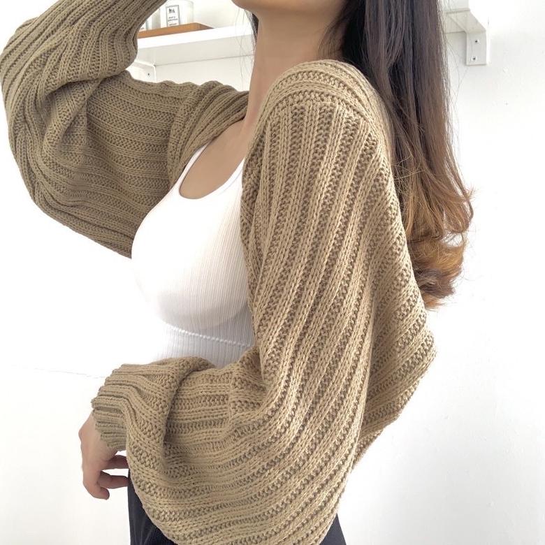 Crop Top Oversize Bolero | Cardigan Crop Outer Rajut