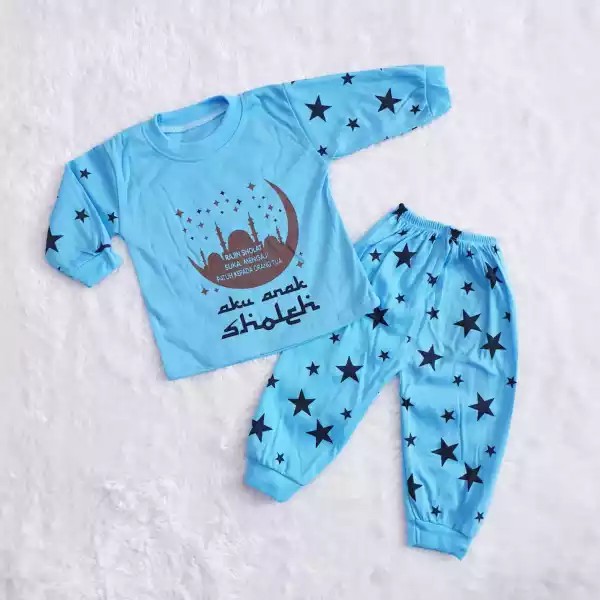 Baju Tidur Bayi Anak Soleh  / Piyama Bayi / Baju Tidur Anak / Piyama Murah / Baby Alicia