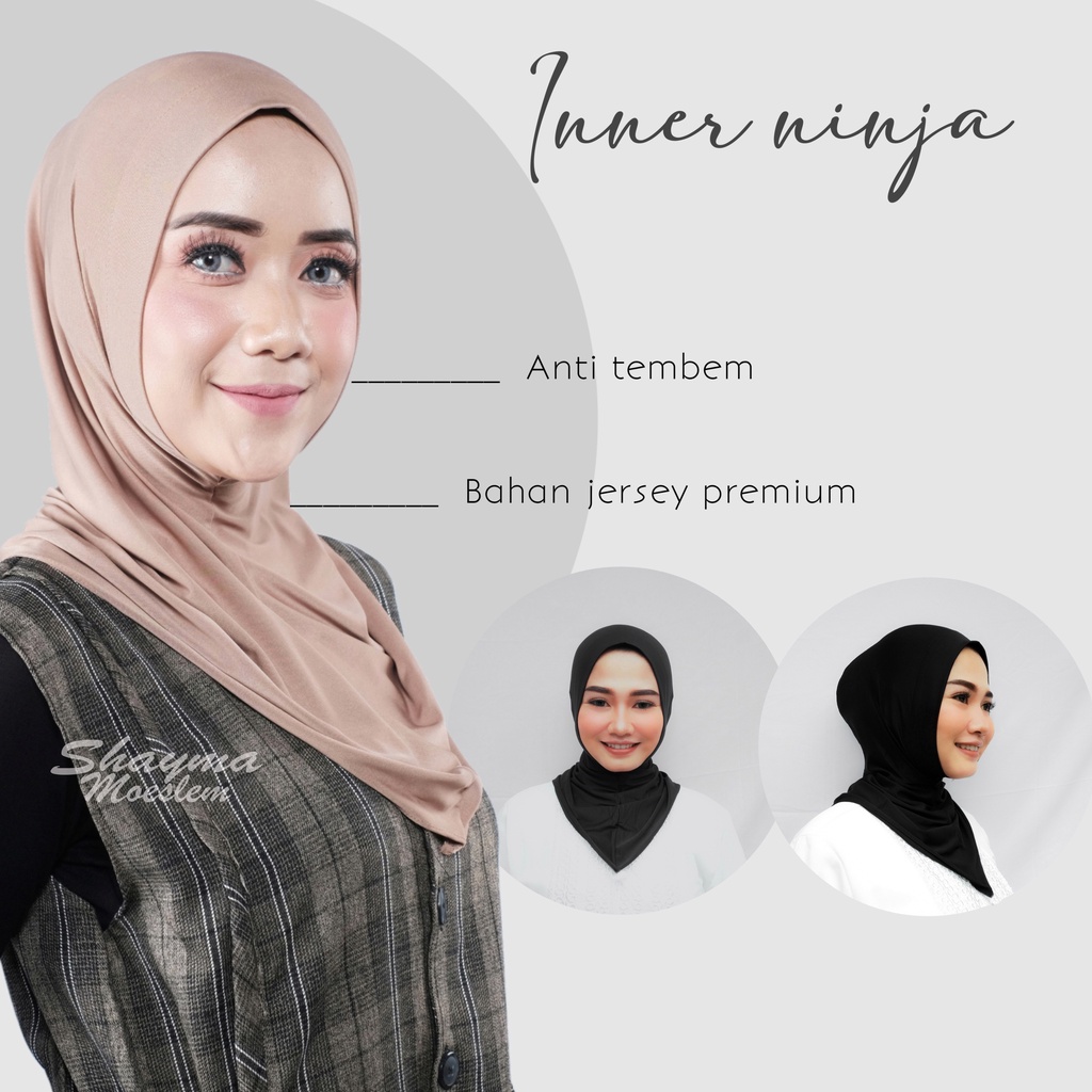 Dalaman Krudung Bahan Jersey Langsung Pakai / Ciput Ninja Antem Premium / Dalaman Hijab