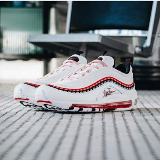 Jual NIKE AIR MAX 97 WHITE RED BLACK 