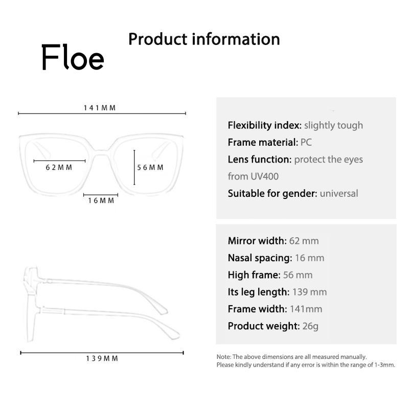 Kacamata Hitam Anti UV400 Bingkai Besar Untuk Kacamata Wanita Glasses ANTOP