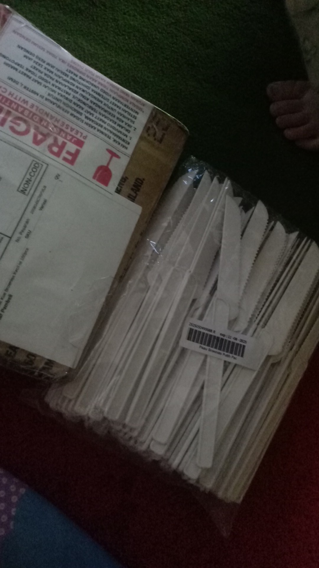 Pisau Plastik Kue Brownies Kecil Isi 100pcs