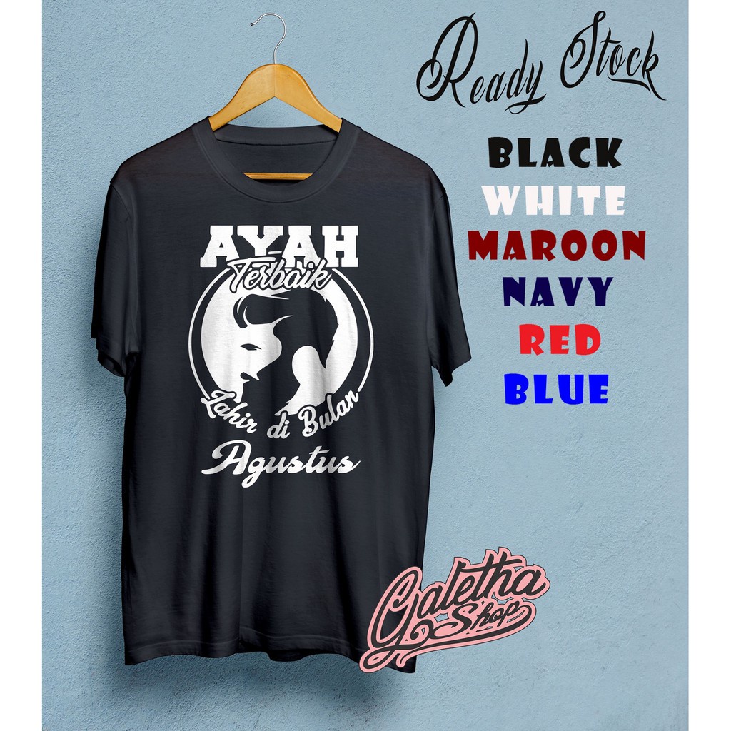 GALETHA baju kaos distro katun combad 30s pria wanita Terbaru Kaos Kelahiran Viral Ayah Terbaik bula