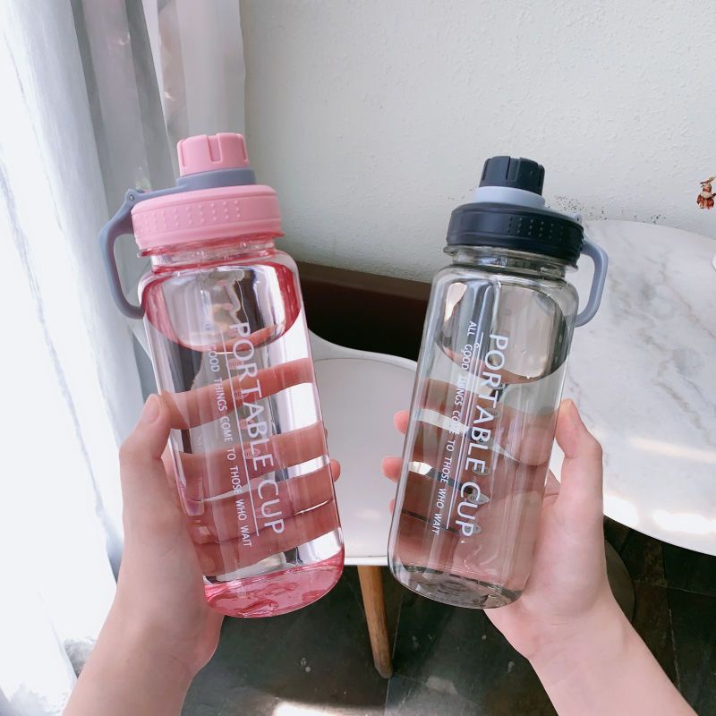 Botol Minum Bening Ekslusif Portable Cup 1000ml BPA FREE