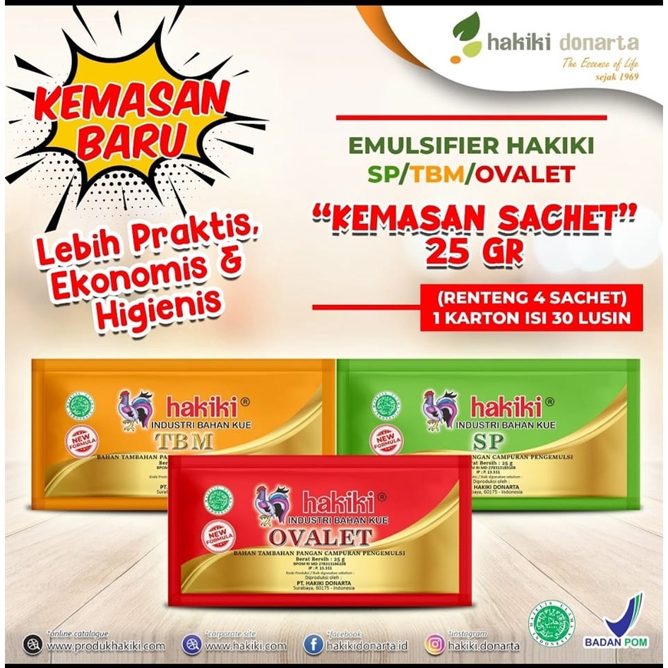 

Hakiki Emulsifier SP - TBM - Ovalet Rajawali 25gr