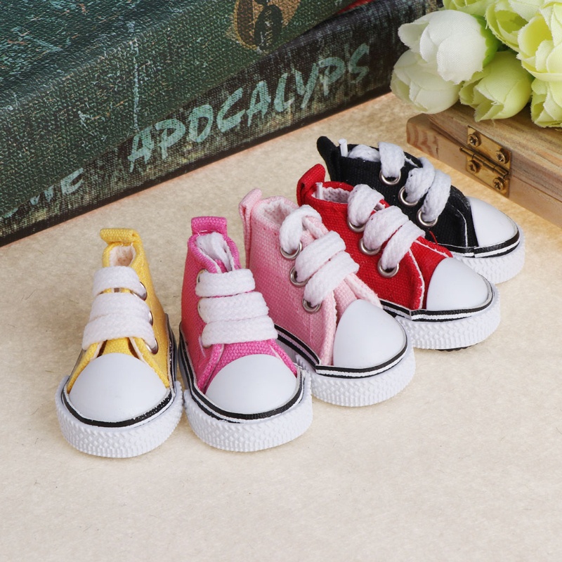 Mary 5cm Untuk Aksesoris Sepatu Boneka Kanvas Fashion Musim Panas Mainan Mini Sneakers Denim Bo