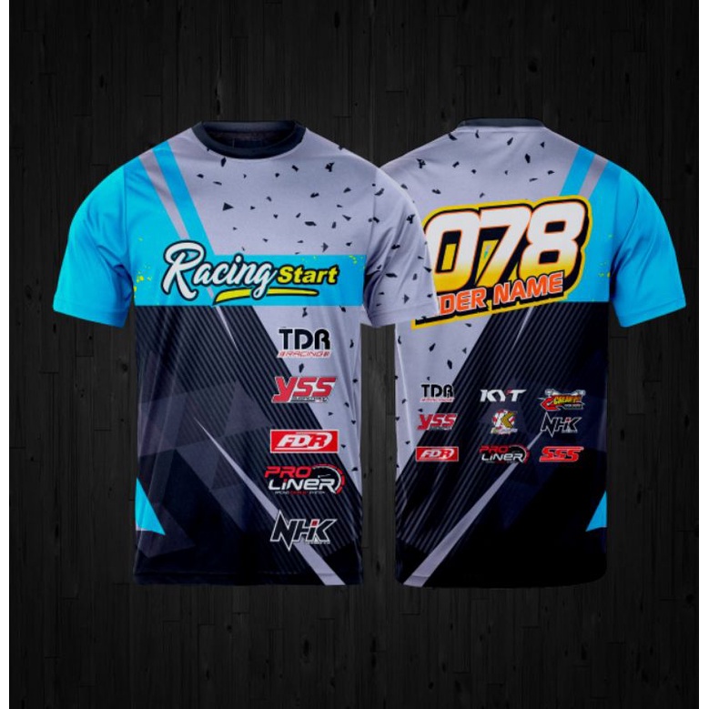 JERSEY RACING START/ KAOS RACING CUSTOM PRINTING / KAOS BAJU JERSEY DRAG RACE