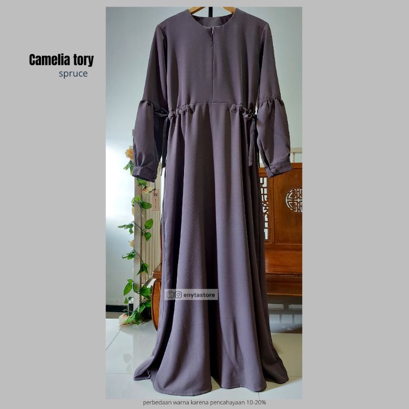 Gamis fenomenal new GLENNA Tory Burch (Camelia tory) | busui friendly | 1 kg muat 3 baju