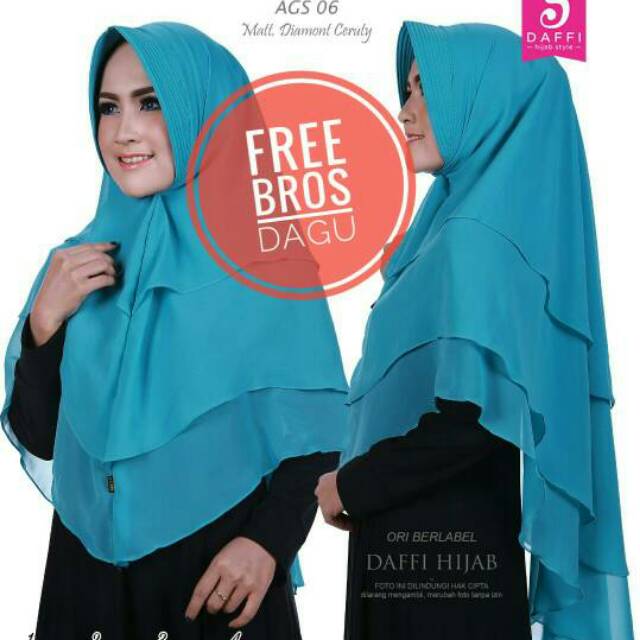 Jilbab Ceruti Pinguin Hijab Ceruty 3 Layer Khimar Penguin Daffi Ori Free Bros Dagu