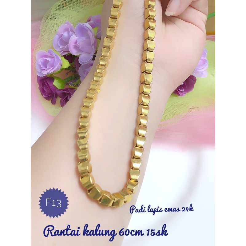 rantai kalung lapis emas 24k 15sk