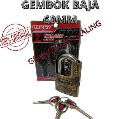 Termurah - GEMBOK ANTI MALING - Gembok Baja - GEMBOK 60MM - GEMBOK PAGAR - GEMBOK AMAN DARI MALING - GEMBOK MINOLY - GEMBOK PAGAR RUMAH