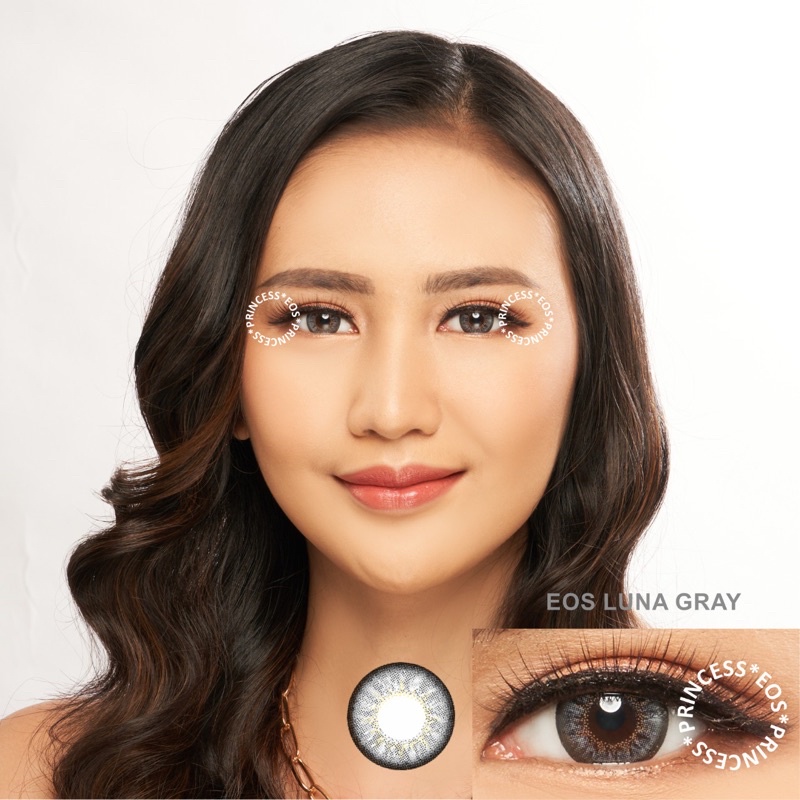 Softlens EOS Luna Gray / Grey / Abu Normal Minus Beda Minus