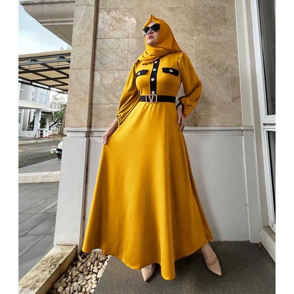 Baju Gamis Wanita Terbaru 2022 Gamis Maxi Shafira Gamis Polos Dress Gamis Syari Wanita Muslim Jumbo 