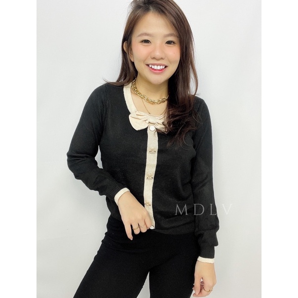 MDLV ~ 1037# Vallea Knitted Top Atasan Blouse Rajut Fashion Import