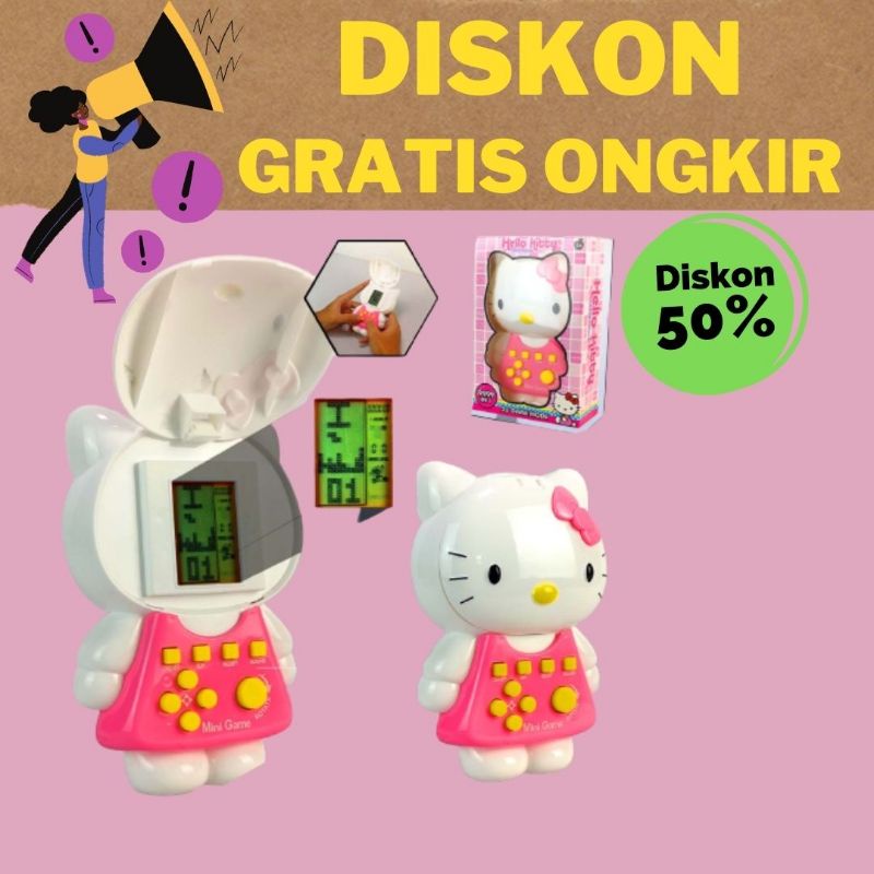 Jual BRO1452 Hello Kitty Video Games Tetris Mini Konsol Game Portable
