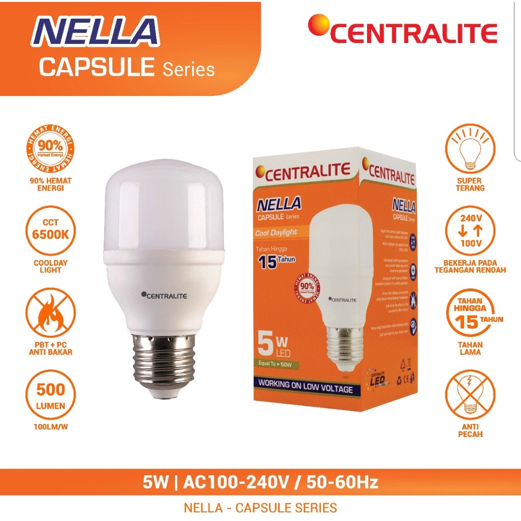 CTL Nella 5W CD PUTIH / LAMPU LED CAPSULE  CTL NELLA 5W / BOHLAM CAHAYA PUTIH CD