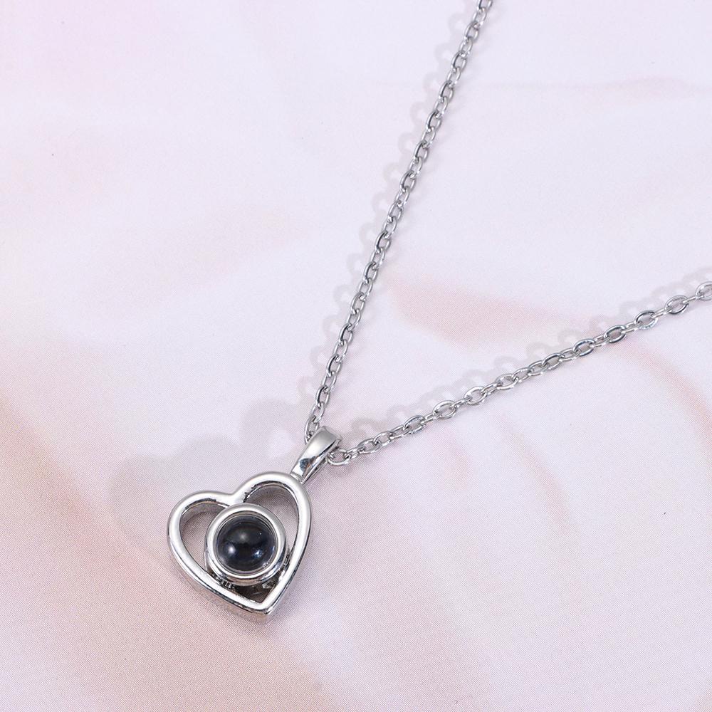 Hadiah Kalung Proyeksi LILY Kalung Klavikula Hari Valentine Stainless Steel