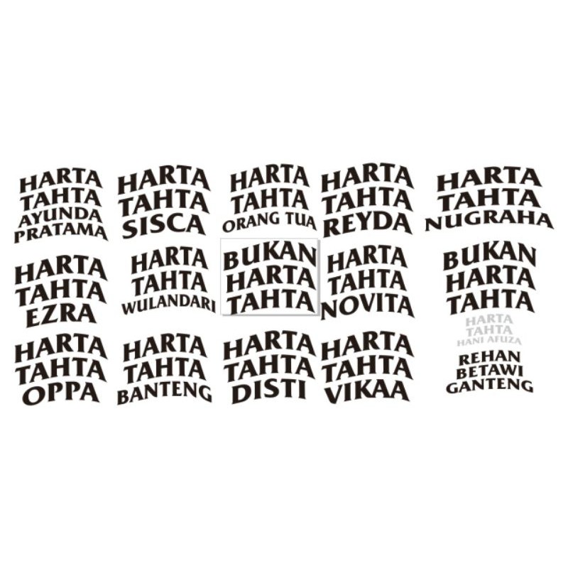 

CUSTOM STIKER HARTA TAHTA