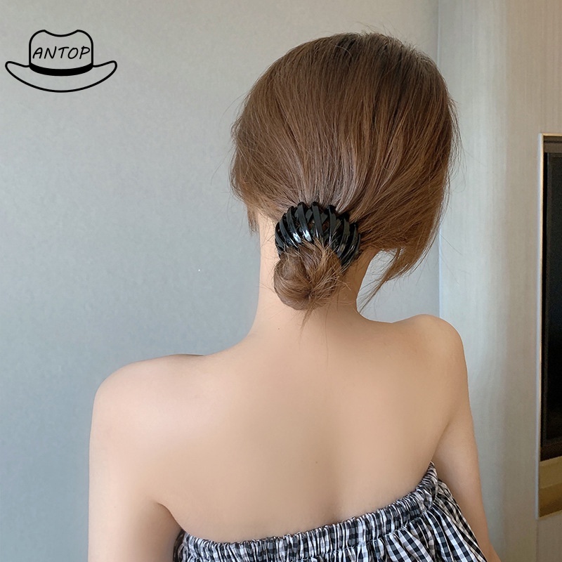 Ikat Rambut Ponytail Bahan Plastik Gaya Retro Korea Untuk Wanita ANTOP