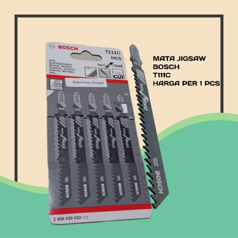 MATA PISAU GERGAJI JIGSAW T111C BOSCH - GERGAJI KAYU TRIPLEK JIGSAW