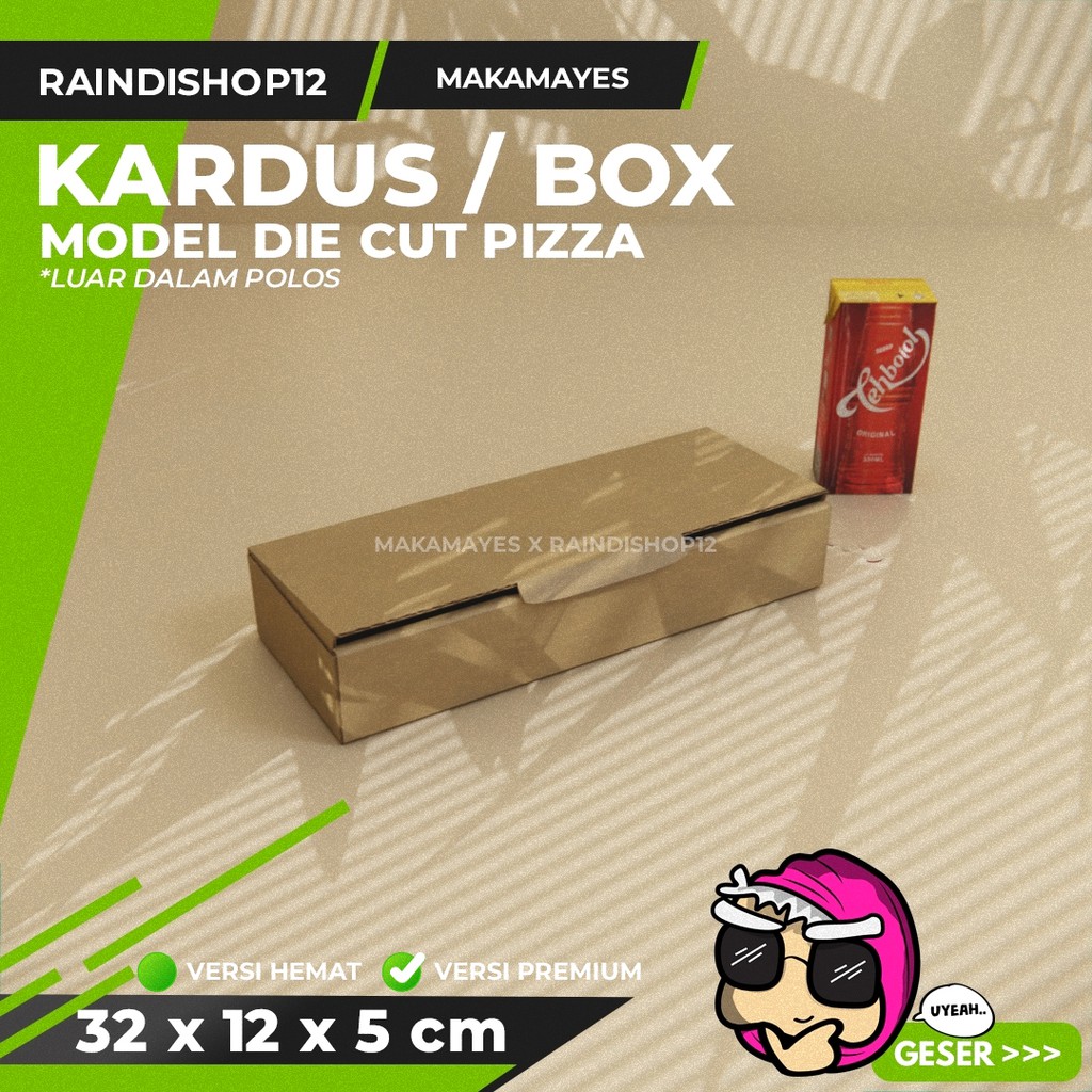 

(MIN 10 PCS) BOX 32 X 12 X 5 CM KARDUS DIE CUT PIZZA KEMASAN PACKAGING KADO