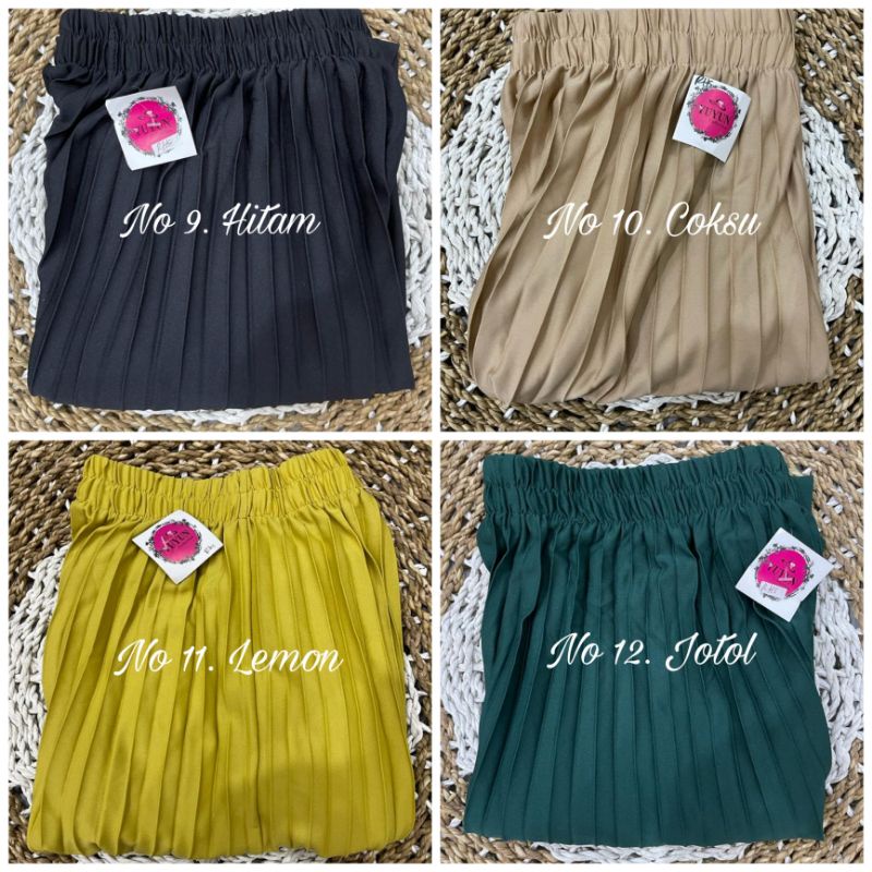 ROK PLISKET Premium Murah Rok Plisket Lipit Besar