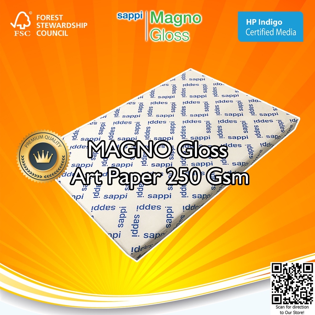 Magno Gloss Kertas Art Paper Carton CTS 250 Gsm A3+ 250 Lembar - Pack