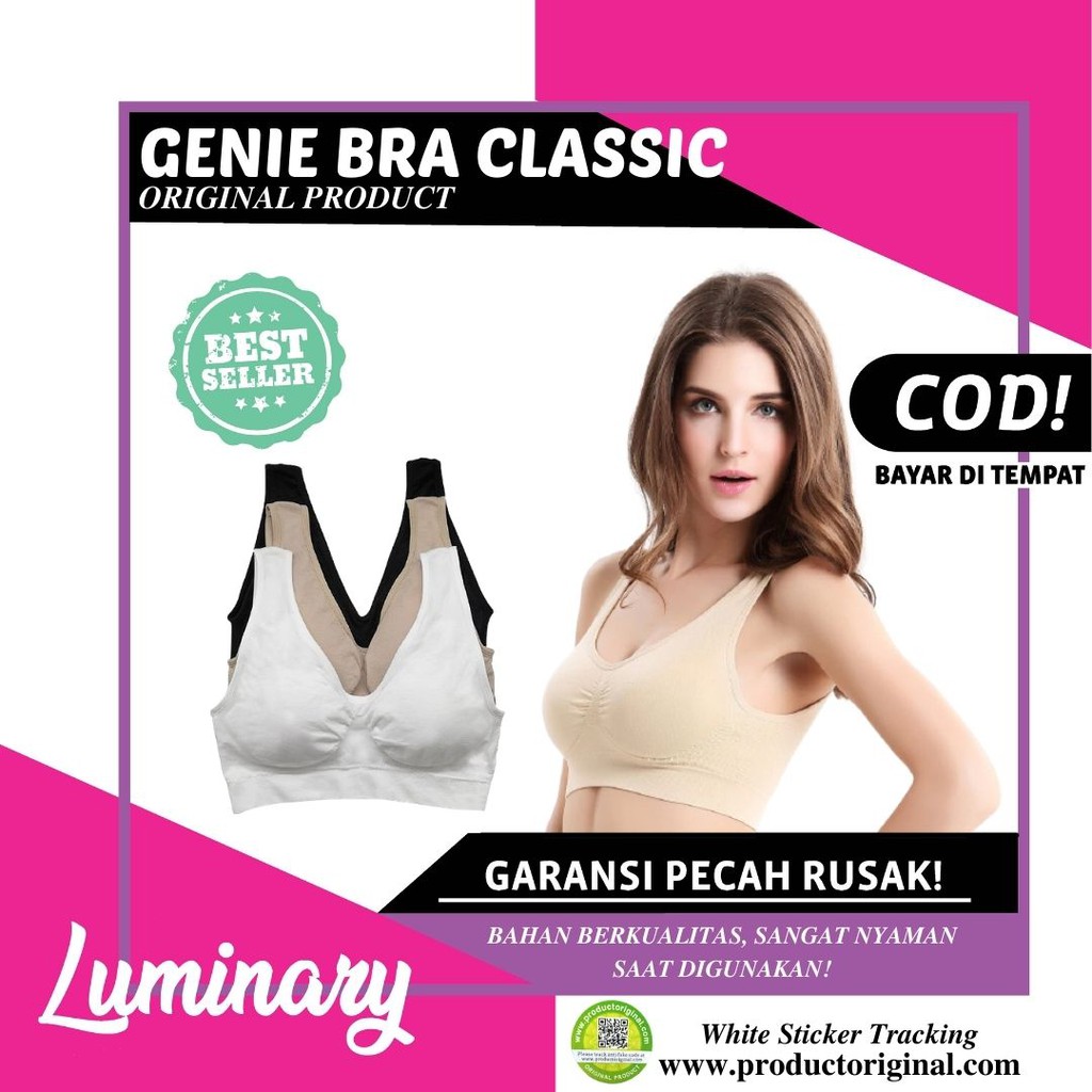 GENIE BRA CLASSIC ORIGINAL JAPAN BH TANPA KAWAT BRA WANITA TANPA KAWAT BRA IMPORT PAKAIAN DALAM