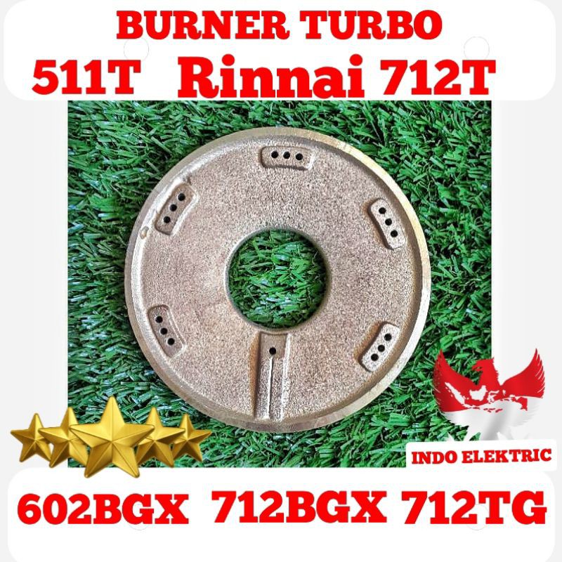 BURNER KUNINGAN KOMPOR GAS RINNAI TURBO 712T 511T 712TG 602BGX 712BGX