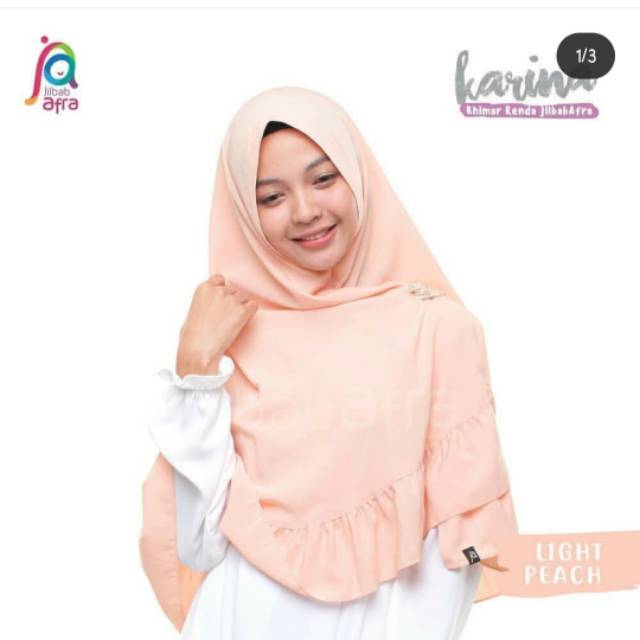 (SALE) Jilbab Afra KARINA (M) Khimar Renda Hijab Instan Renda Khimar Premium Khimar WollyCrepe