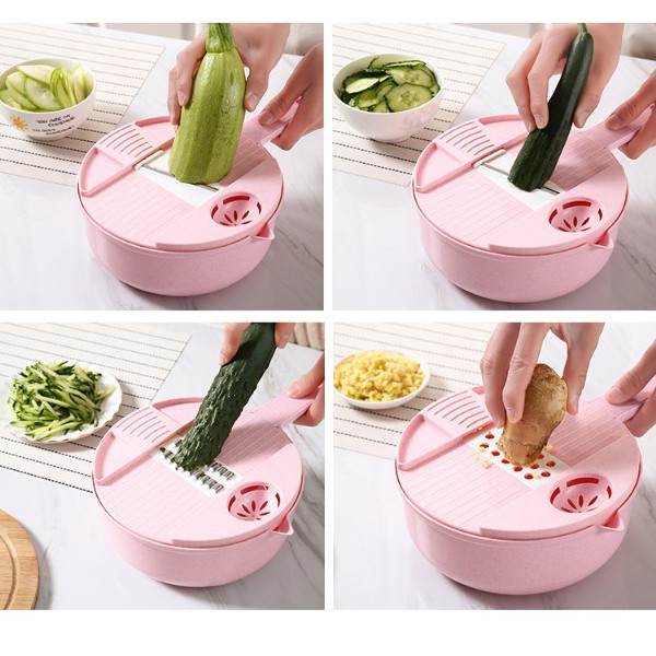 Adda Home - Pemotong Sayur Kentang Serbaguna 9 in 1 Nicer Dicer