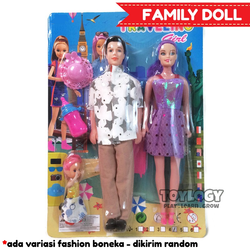 Terlaris Mainan Anak Boneka Keluarga Pasangan Suami Istri Family Doll Limited