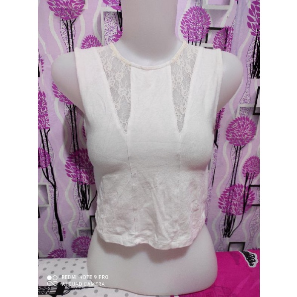 Tanktop Crop Brukat