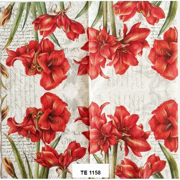 Tisu  Napkin Kerajinan  Decoupage Eropa  33X33 CM TE 1158 TTS