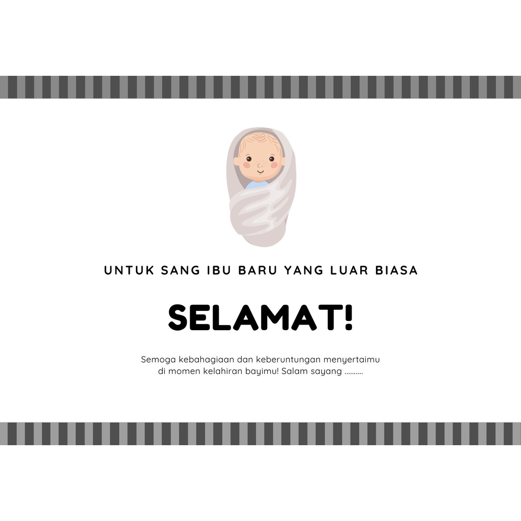 KARTU UCAPAN BAYI BARU LAHIR - KARTU UCAPAN NEW BORN - GREETING CARD - KARTU UCAPAN SELAMAT