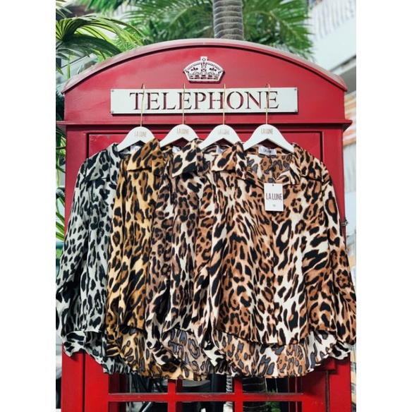 KEMEJA LALUNE LEOPARDDD OVERSIZE 100% ORIGINAL IMPORT BANGKOK