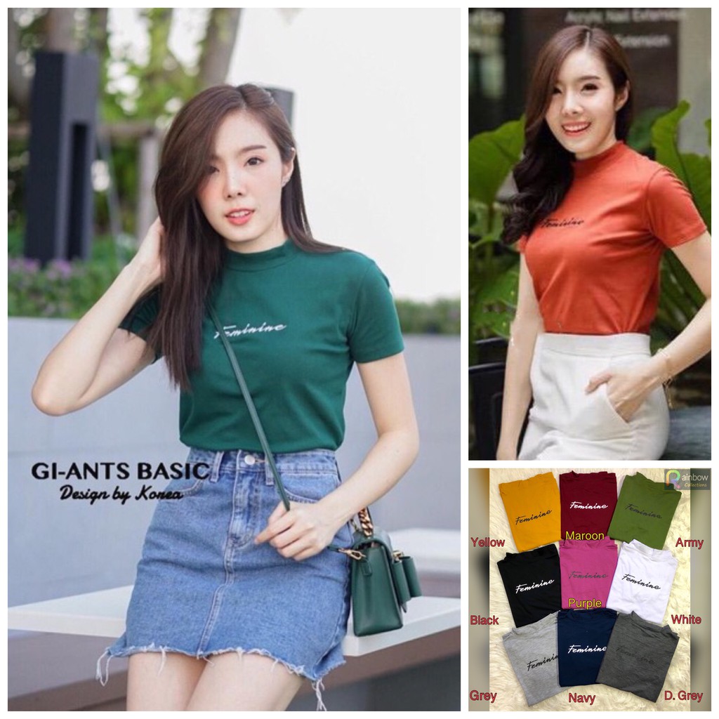 GI-ANTS | KAOS RINGER FEMININE TEE | TUMBRL TEE TSHIRT KAOS ATASAN WANITA MURAH