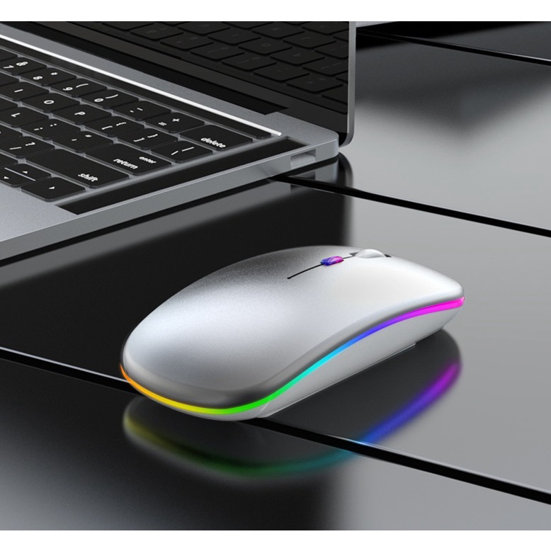 Mouse Bluetooth Wireless Dual Mode RGB Silent Slim Rechargeable