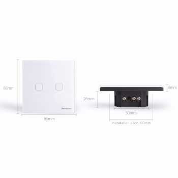 Murah Saklar Lampu Luxury Touch LED with Remote Switch - XJG-DH001