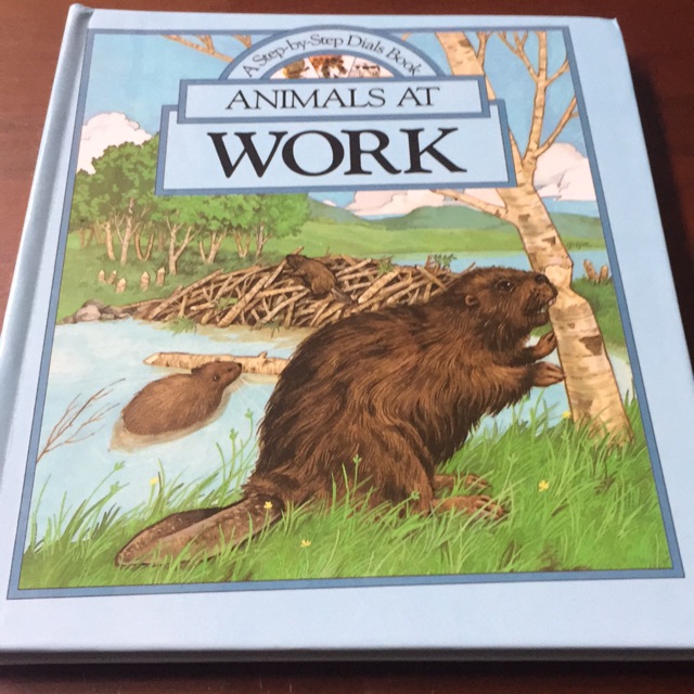 Animals at Work Dials Wheel Book montessori children scequence import learning hewan bee lebah walet