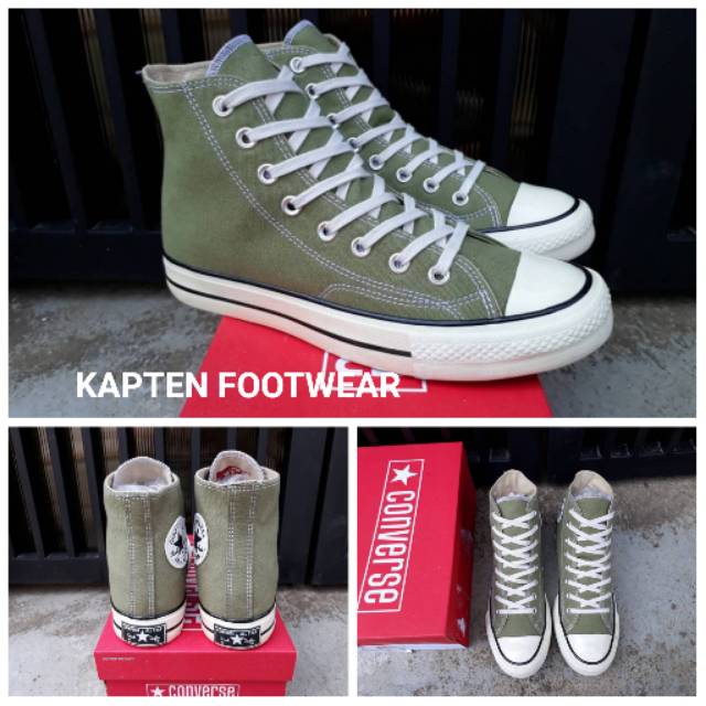 sepatu converse 1970s 70s egret high green surplus army original premium import vietnam BNIB