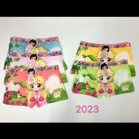 (3pcs) Boxer anak perempuan / boxer karakter / celana dalam anak