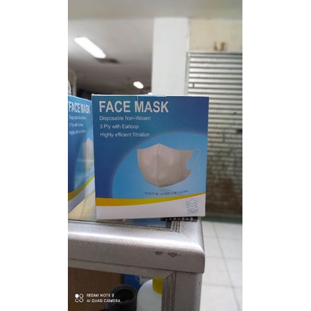Masker duckbill 3ply isi 50pcs disposable Face Mask - hitam
