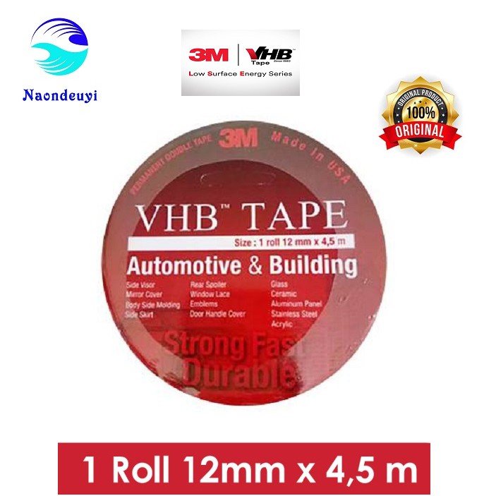 

Double Tape 3M VHB 12 mm x 4,5 m ORIGINAL / DOUBLE FOAM TAPE